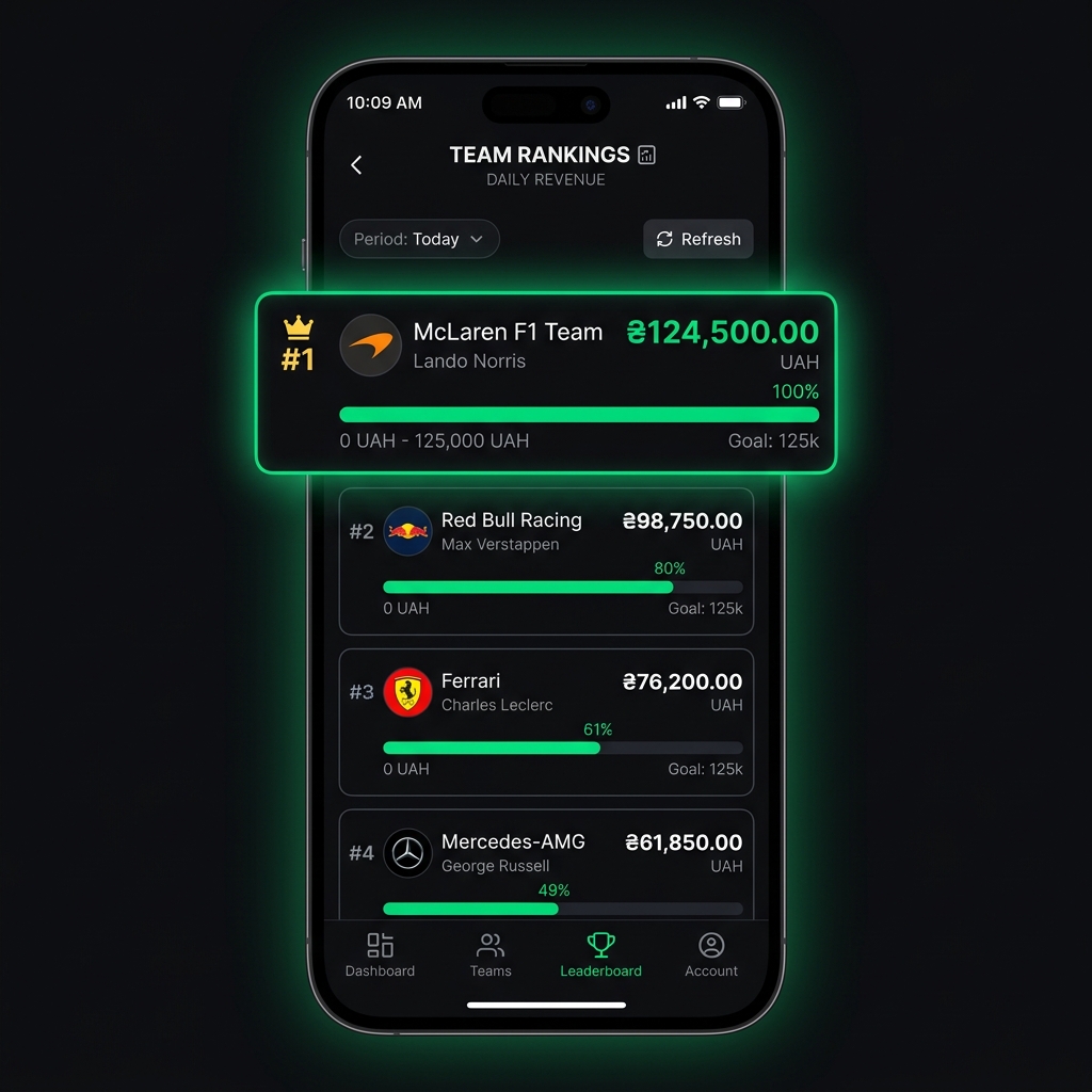 Team Leaderboard UI